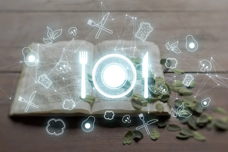 Different ingredients input on an AI recipe maker.
