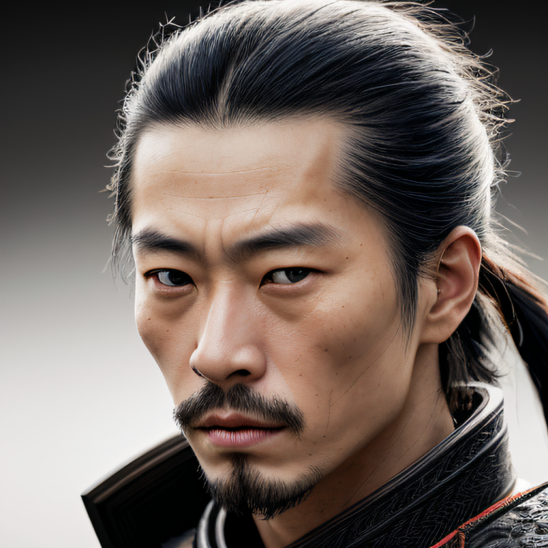 male samurai generated by ai image generator